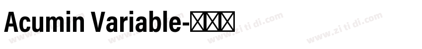 Acumin Variable字体转换